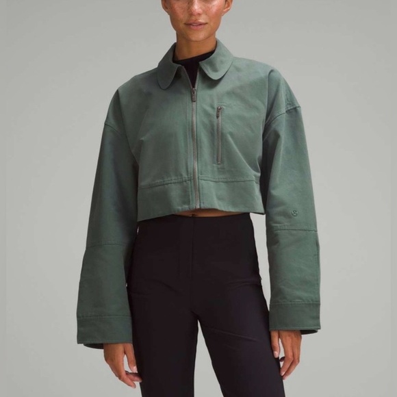 Rare Lululemon Glyde 2-in-1 Adaptable Jacket Coat Dark Forest Size M NWOT - Picture 3 of 12